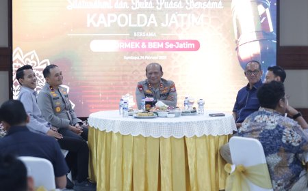 Momentum Ramadan, Kapolda Jatim Temui OKP dan BEM se-Jawa Timur