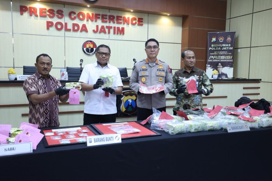 Polda Jawa Timur Berhasil Amankan 33,374 Kg Sabu