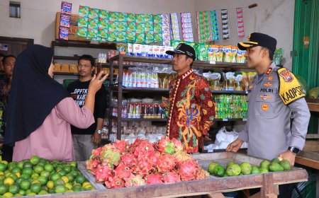Polres Ngawi Kolaborasi dengan Pemkab Sidak Pasar Tradisional