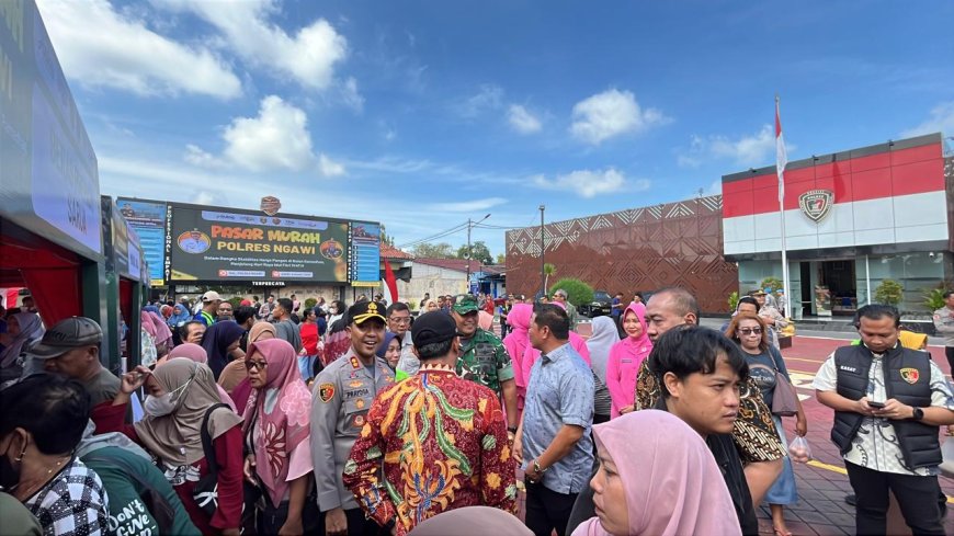 Pasar Murah Polres Ngawi Bawa Kebahagiaan bagi Masyarakat