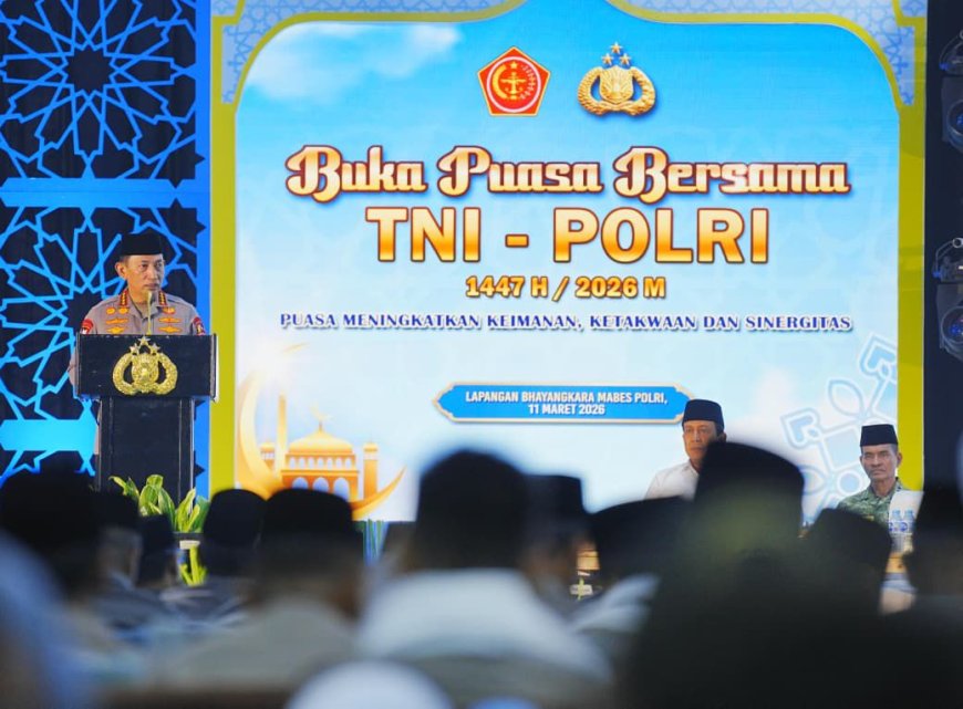 Buka Puasa Bersama TNI-Polri, Kapolri Tegaskan Sukseskan Program Presiden   