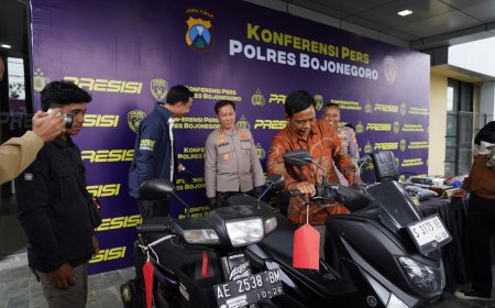 Polres Bojonegoro Bongkar Dua Kasus Curanmor, Dua Pelaku Ditangkap