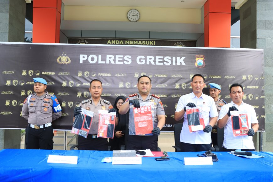 Peredaran Narkoba Lintas Pulau Terhenti, Polres Gresik Amankan 6 Tersangka