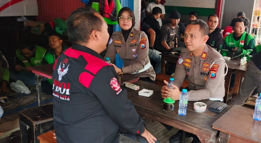 Bersama Ojol, Polresta Malang Kota Perkuat Kewaspadaan