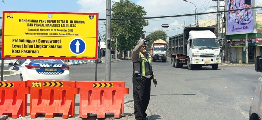 Polres Pasuruan Kota Siaga, Jalur Alternatif Disiapkan di Bok Wedi