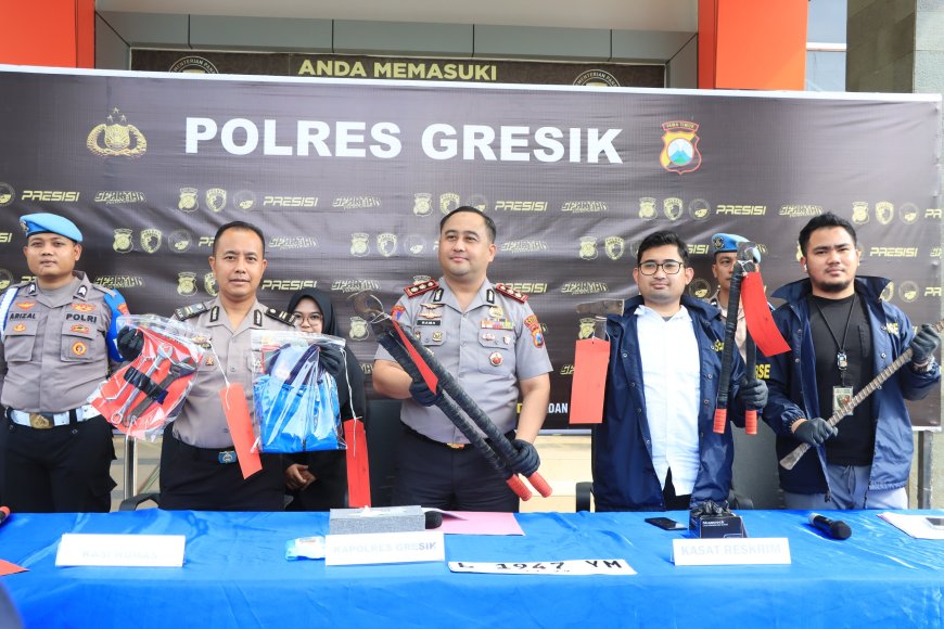 Polres Gresik Bongkar Sindikat Pencurian Kabel PLN