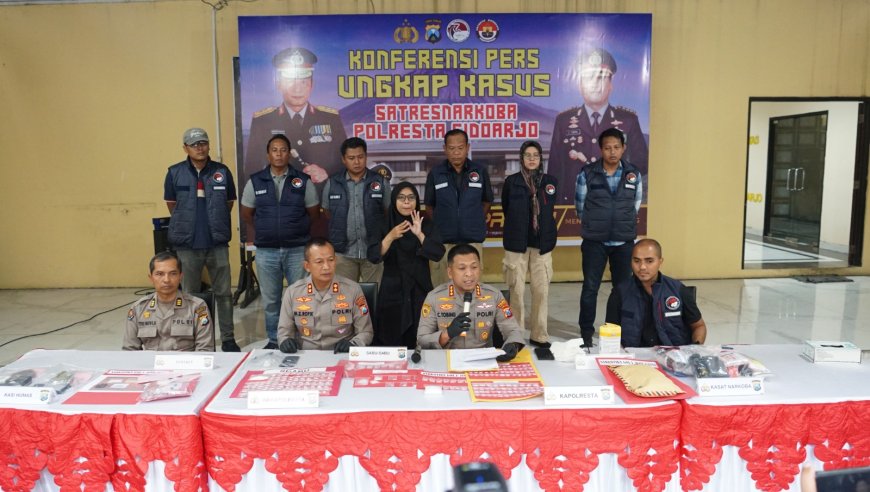 19 Kasus Narkoba Terbongkar, Polresta Sidoarjo Selamatkan Ribuan Jiwa